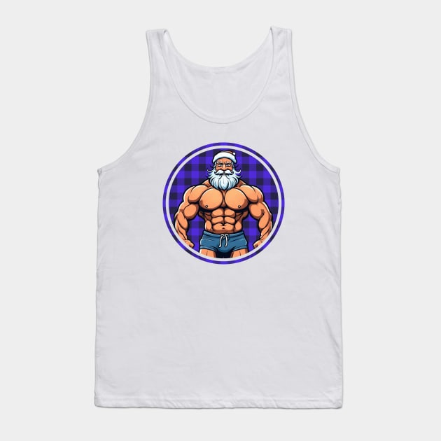 Muscled Santa Claus Tank Top by muscle